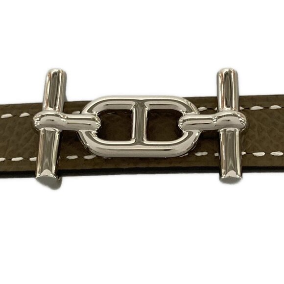 HERMES Uncle Chene Dunkle Veau Epsom W Belt 812-071225 - Picture 3 of 7